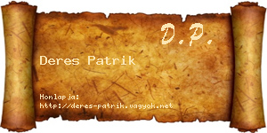 Deres Patrik névjegykártya